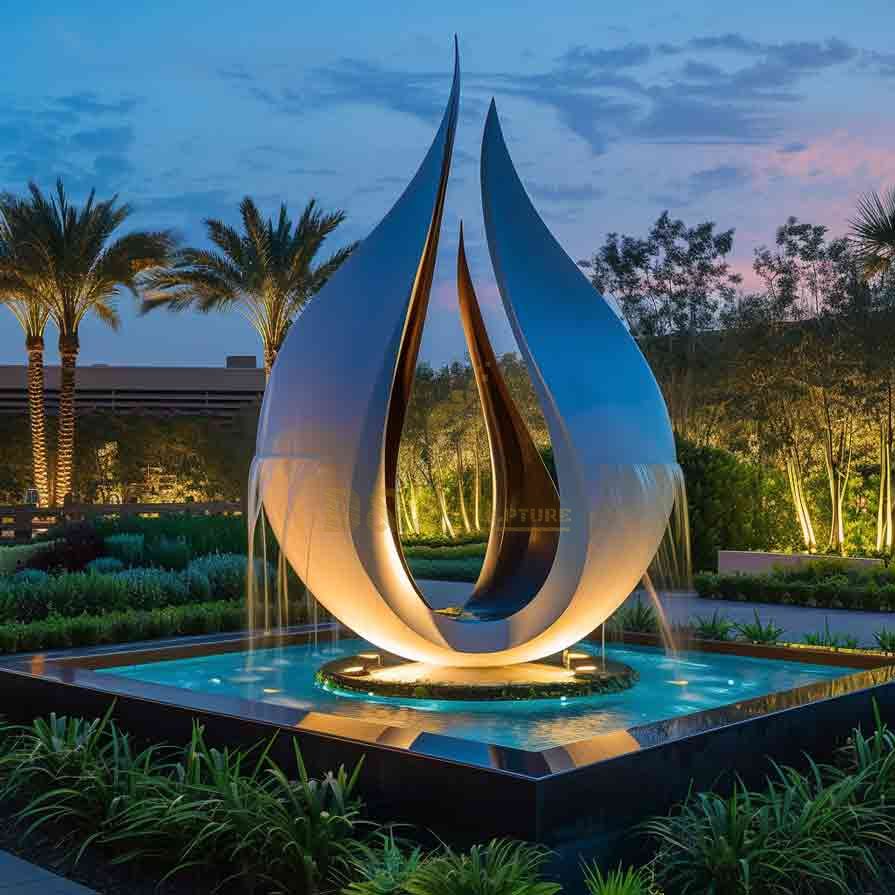 20 Large Outdoor Metal Fountain Sculpture Ideas