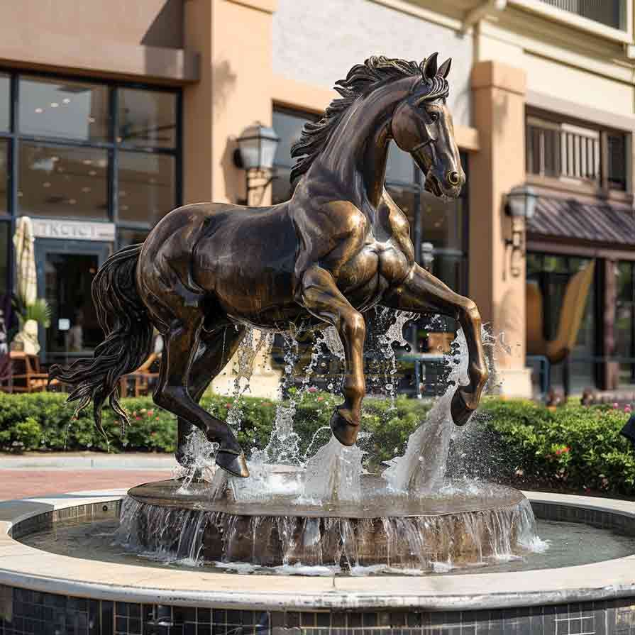 Galloping Bronze Horse Fountain for Sale