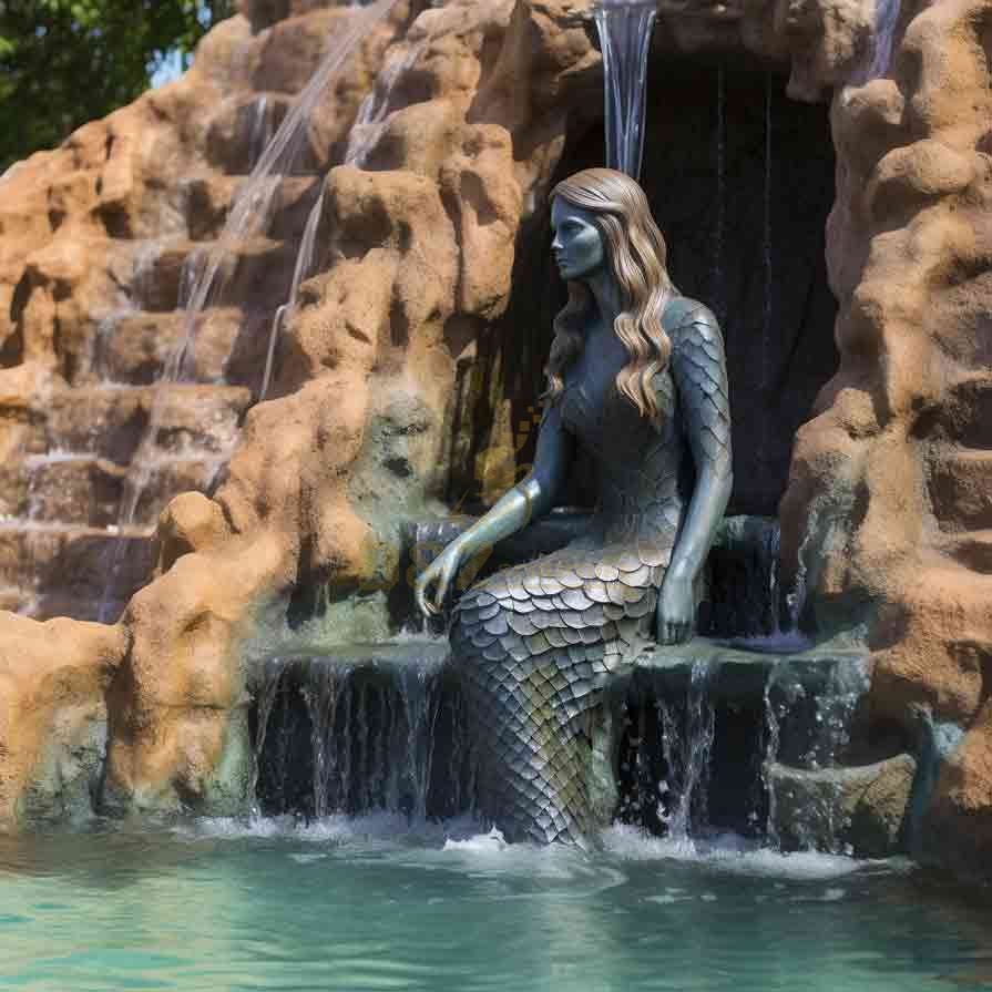 Riverside, Bronze Mermaid Fountain For Sale