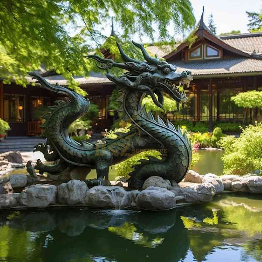 Popular Large Green Dragon Fountain