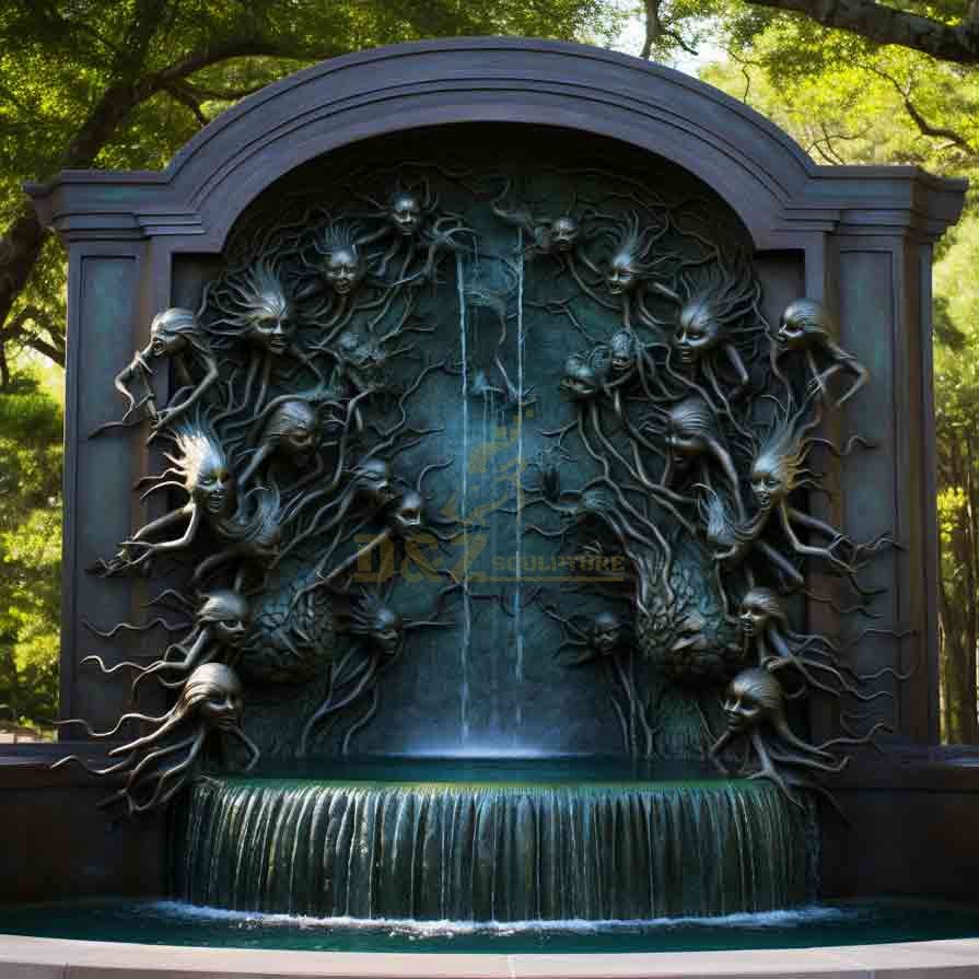 Dark Bronze Wall Fountain