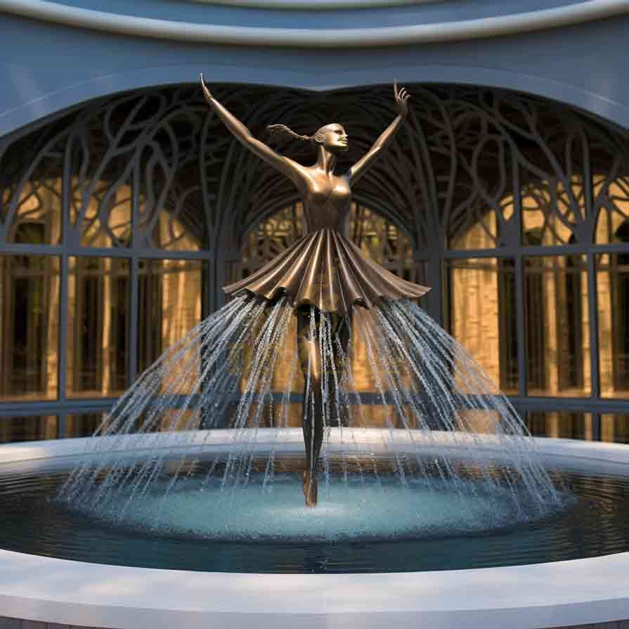 Large Bronze Ballerina Fountain