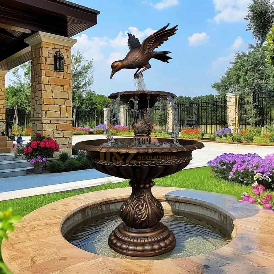 Large Bird Bath Bronze Garden Fountain Sculpture DZ-700