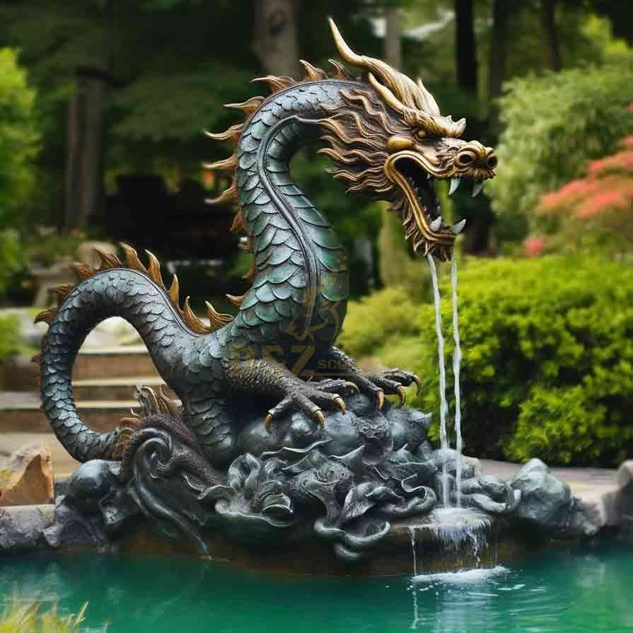 dragon fountain garden sculpture