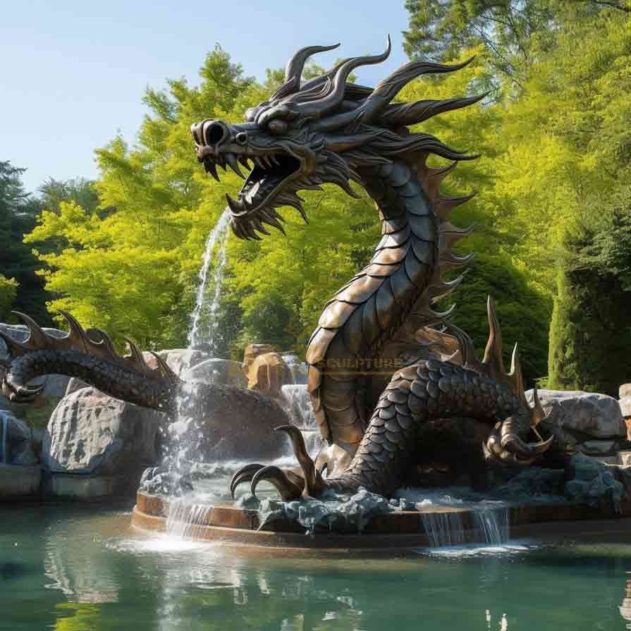 bronze dragon fountain