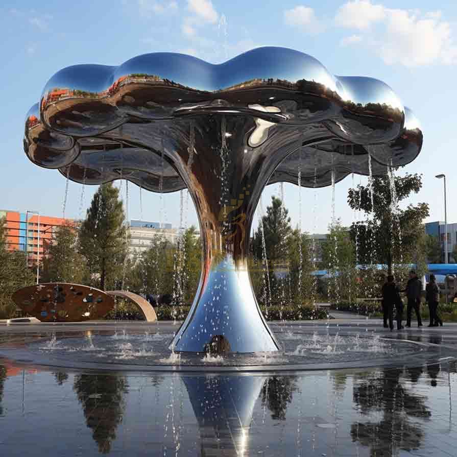 Giant Mushroom Water Fountain Abstract Cloud Design DZ-706