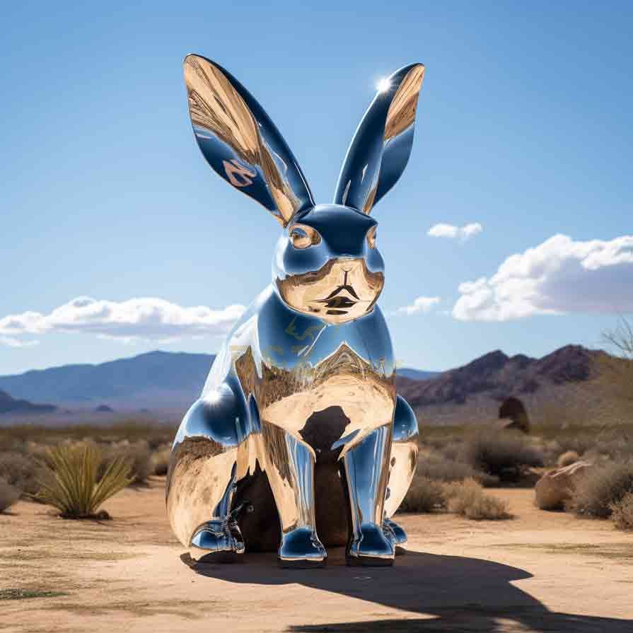 Stainless steel rabbit sculpture for sale | metal rabbit sculpture