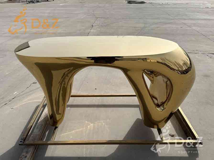 modern metal coffee table, gold plated coffee table , metal furniture