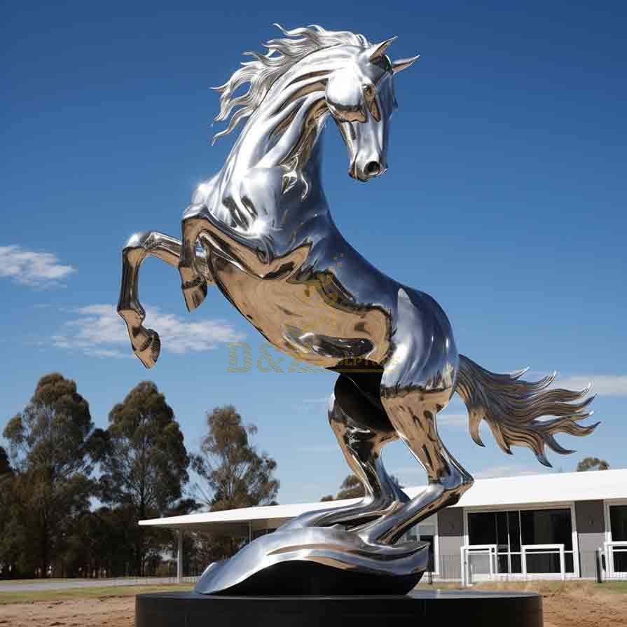 Stainless steel horse sculpture 2