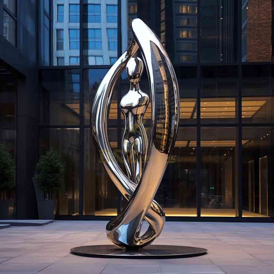 Modern Abstract Female Sculpture Metal Figure Sculpture 3