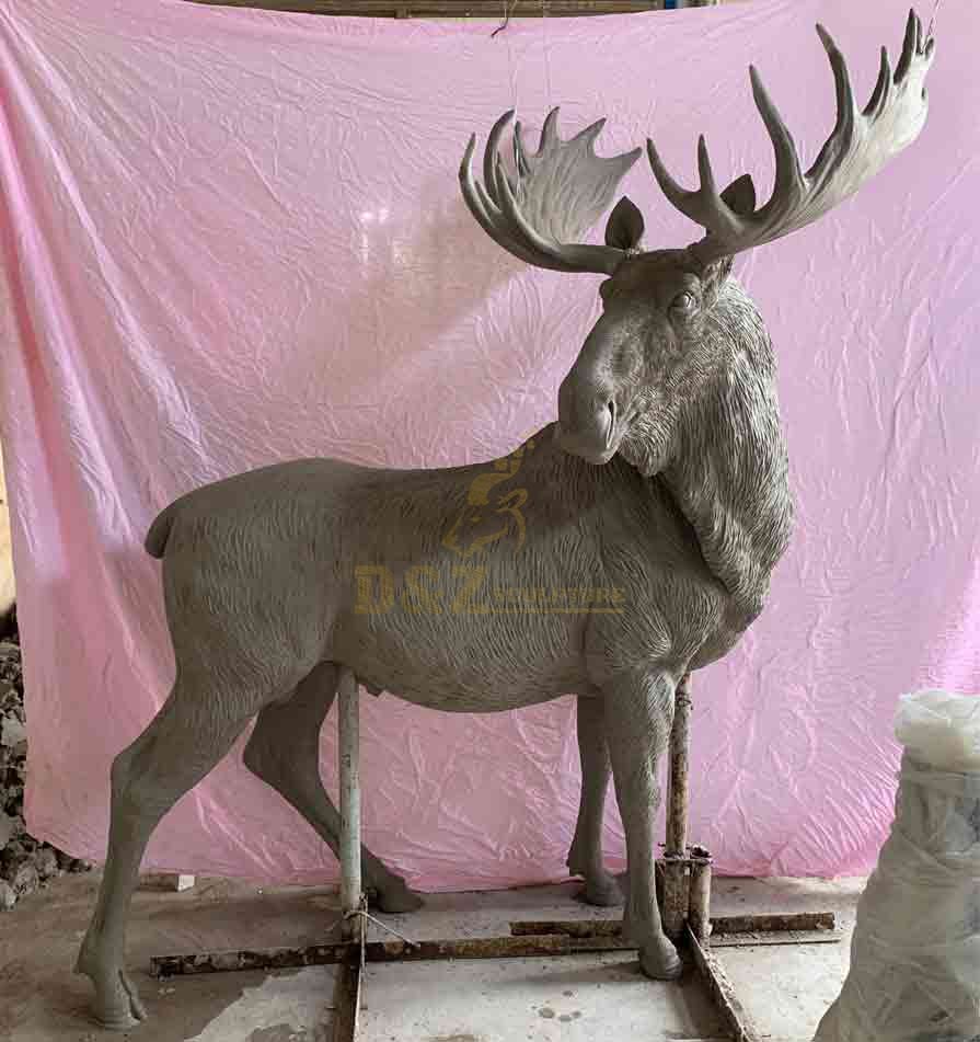 Life Size Bronze Elk Statue For Sale | Moose Statue 1