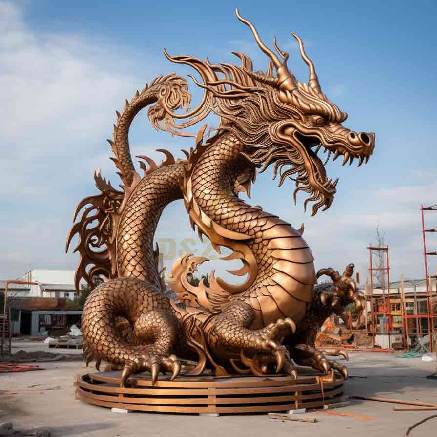 Bronze dragon statue - Large Metal Dragon Sculpture Designs