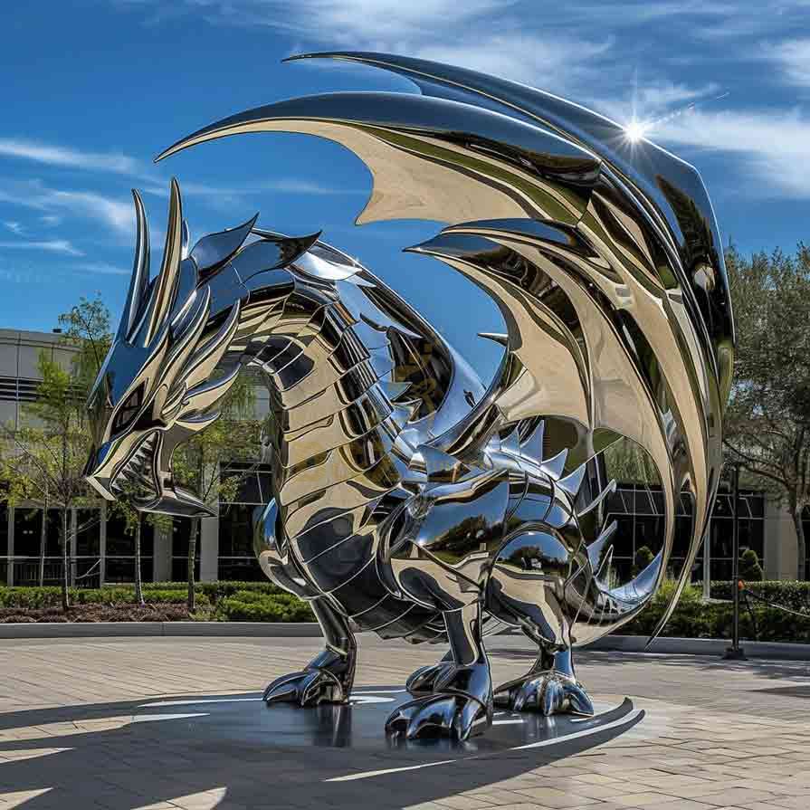 Flying dragon sculpture - Large Metal Dragon Sculpture Designs