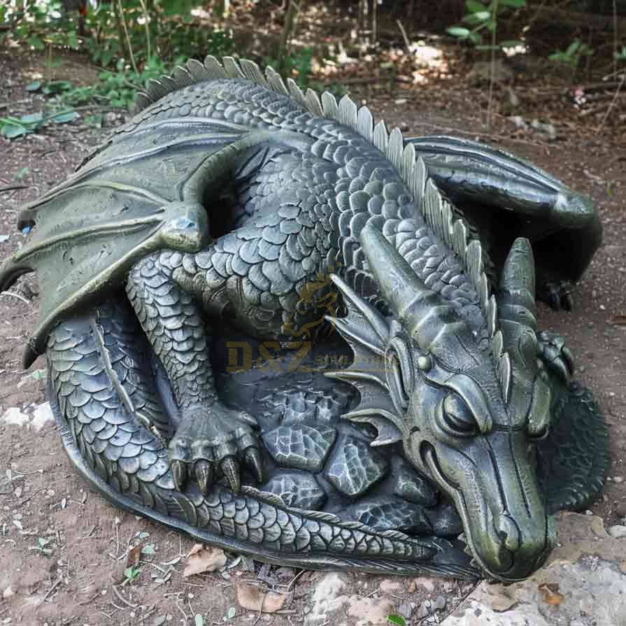 Sleeping dragon sculpture - Large Metal Dragon Sculpture Designs