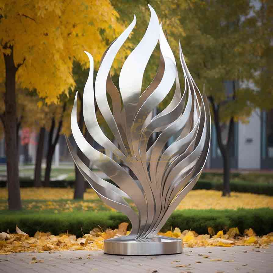 Large Hollow Metal Leaf Sculpture For Garden 6