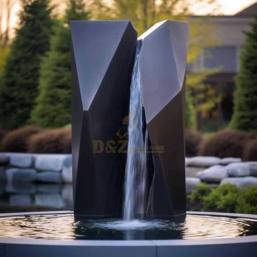 Modern Waterfall Fountain Sculpture, Hotel Villa Garden Decor 2