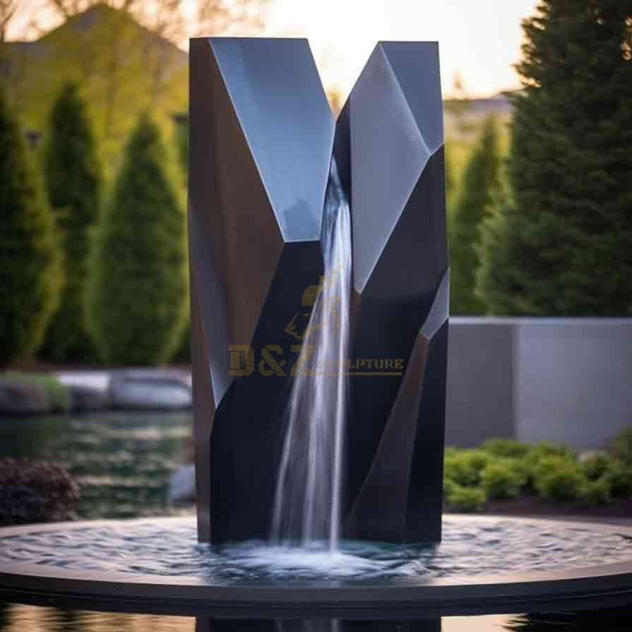 Modern Waterfall Fountain Sculpture, Hotel Villa Garden Decor 6