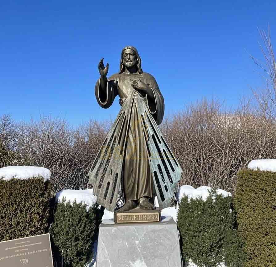 Bronze Jesus Divine Mercy Statue for sale, Outdoor Garden 2