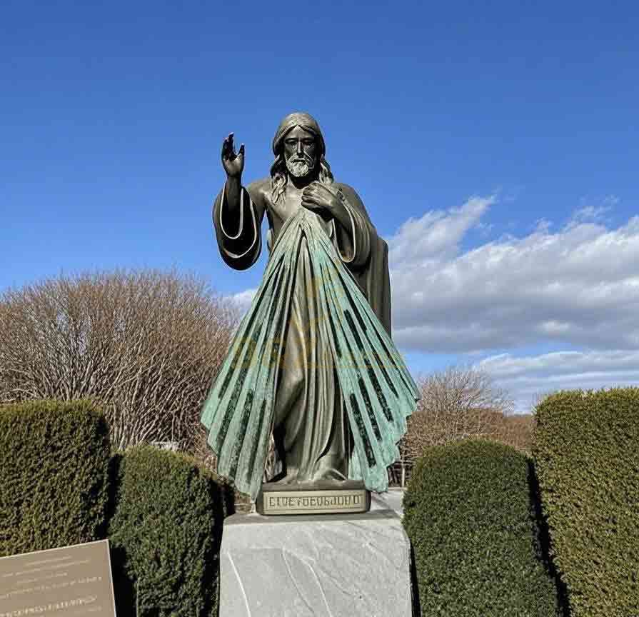 Bronze Jesus Divine Mercy Statue for sale, Outdoor Garden 3