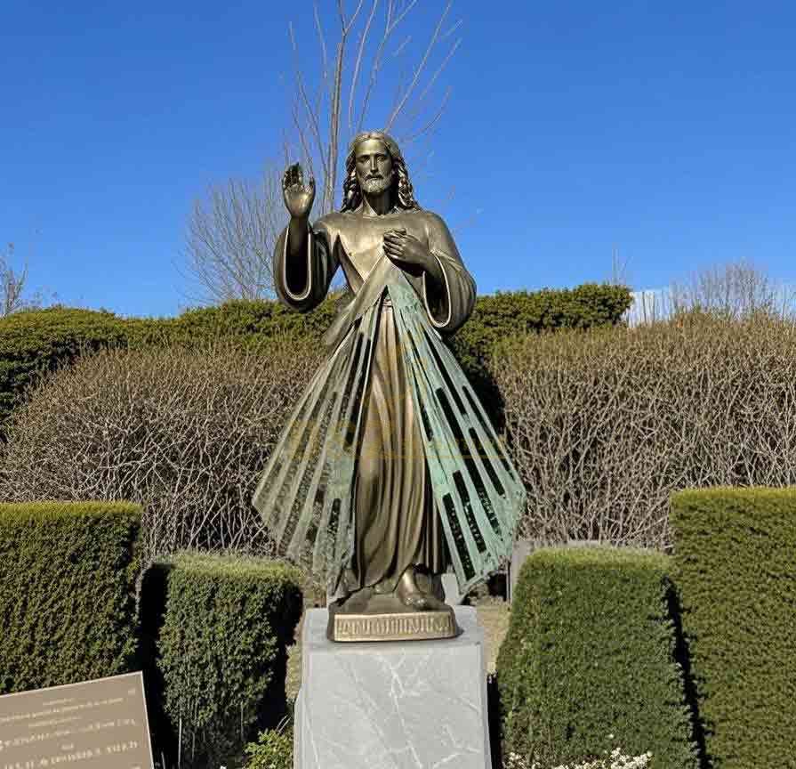 Bronze Jesus Divine Mercy Statue for sale, Outdoor Garden 4