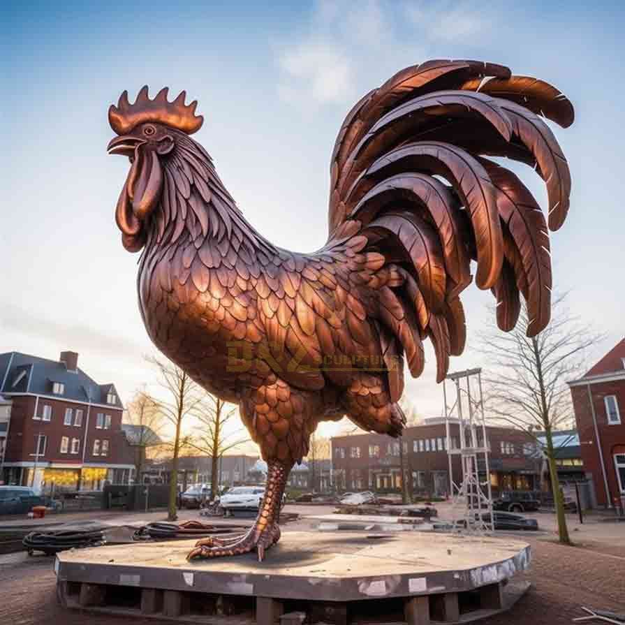 Giant Bronze Rooster Statue for Sale | Garden Decor 3