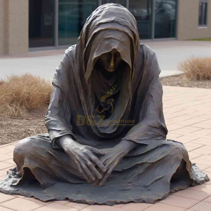 Bronze Homeless Jesus statue for sale on the street 4