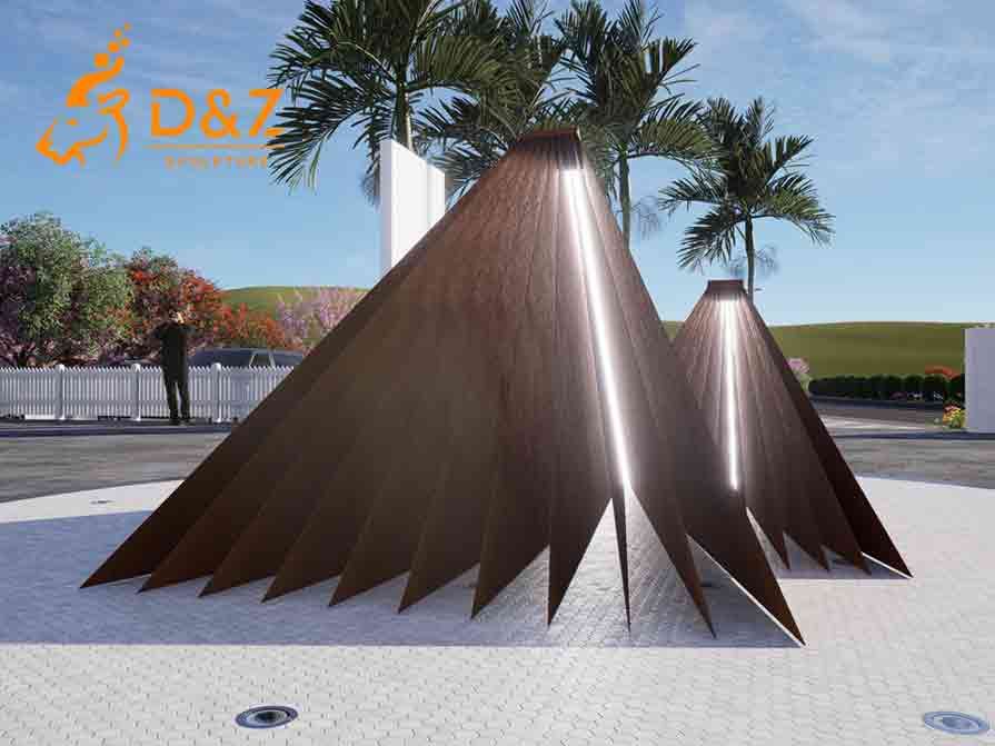 Corten Steel Giant Book Sculpture: Wisdom and Art 3